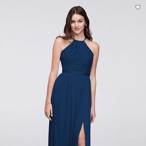 David's Bridal Bridesmaid's Dress-Marine
